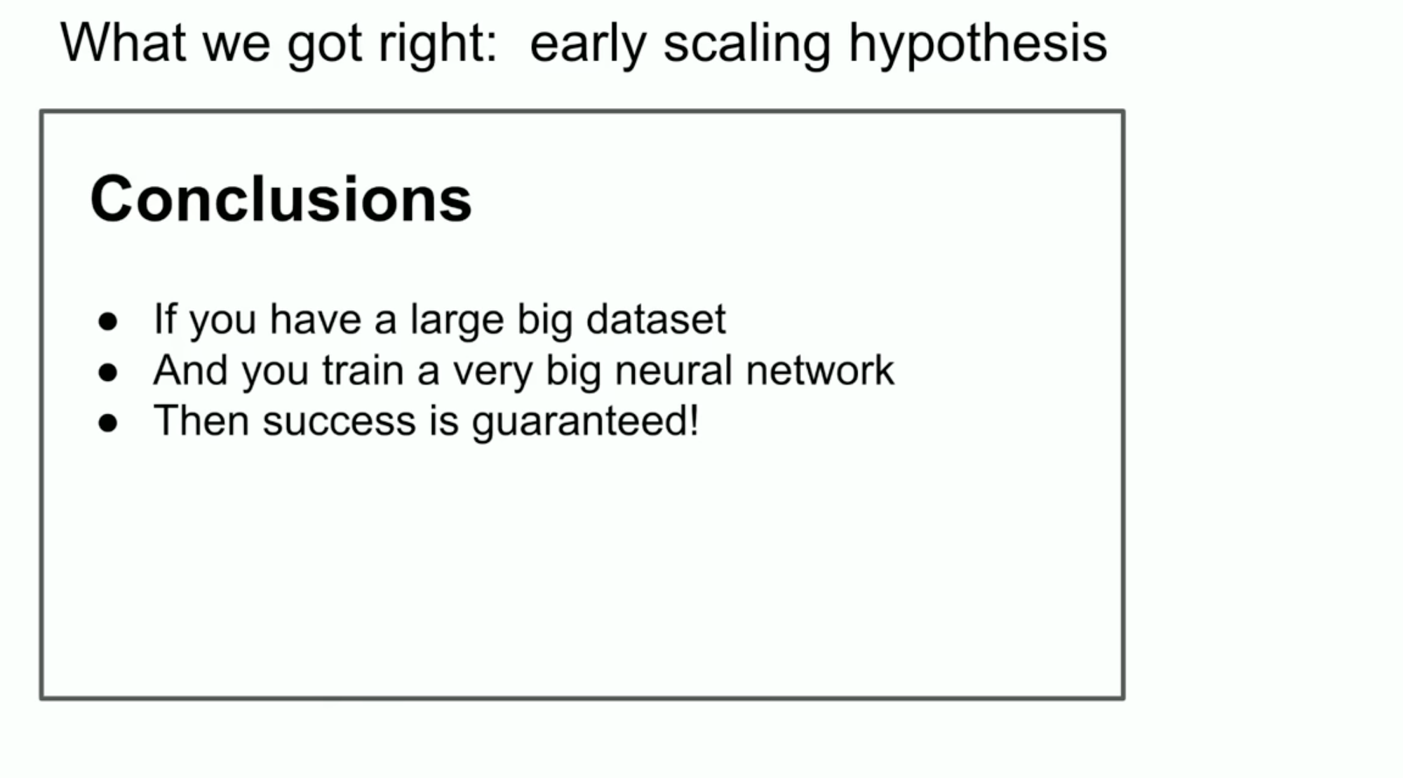 This early hypothesis has been key to the development of AI models