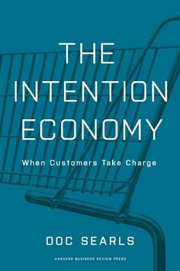 The cover of a book on the Intention Economy written by Doc Searls