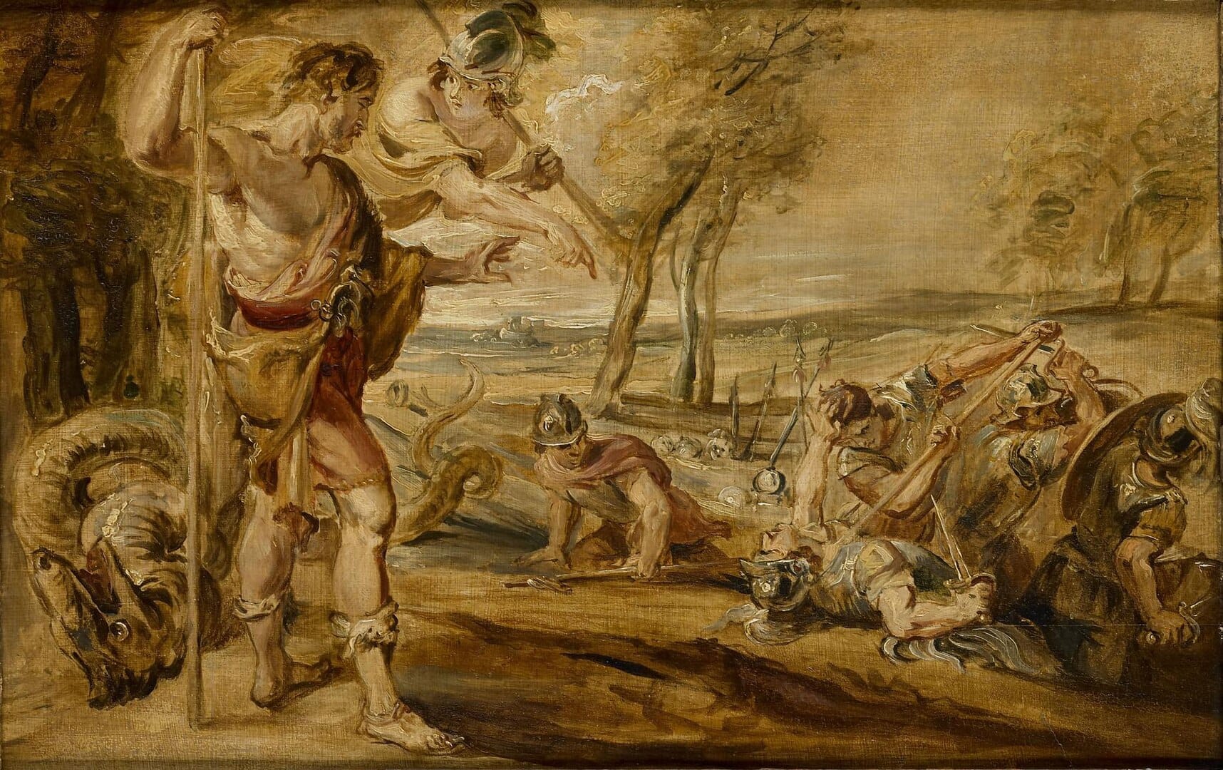 Cadmus Sowing the Dragon's Teeth, a painting by the workshop of Peter Paul Rubens 