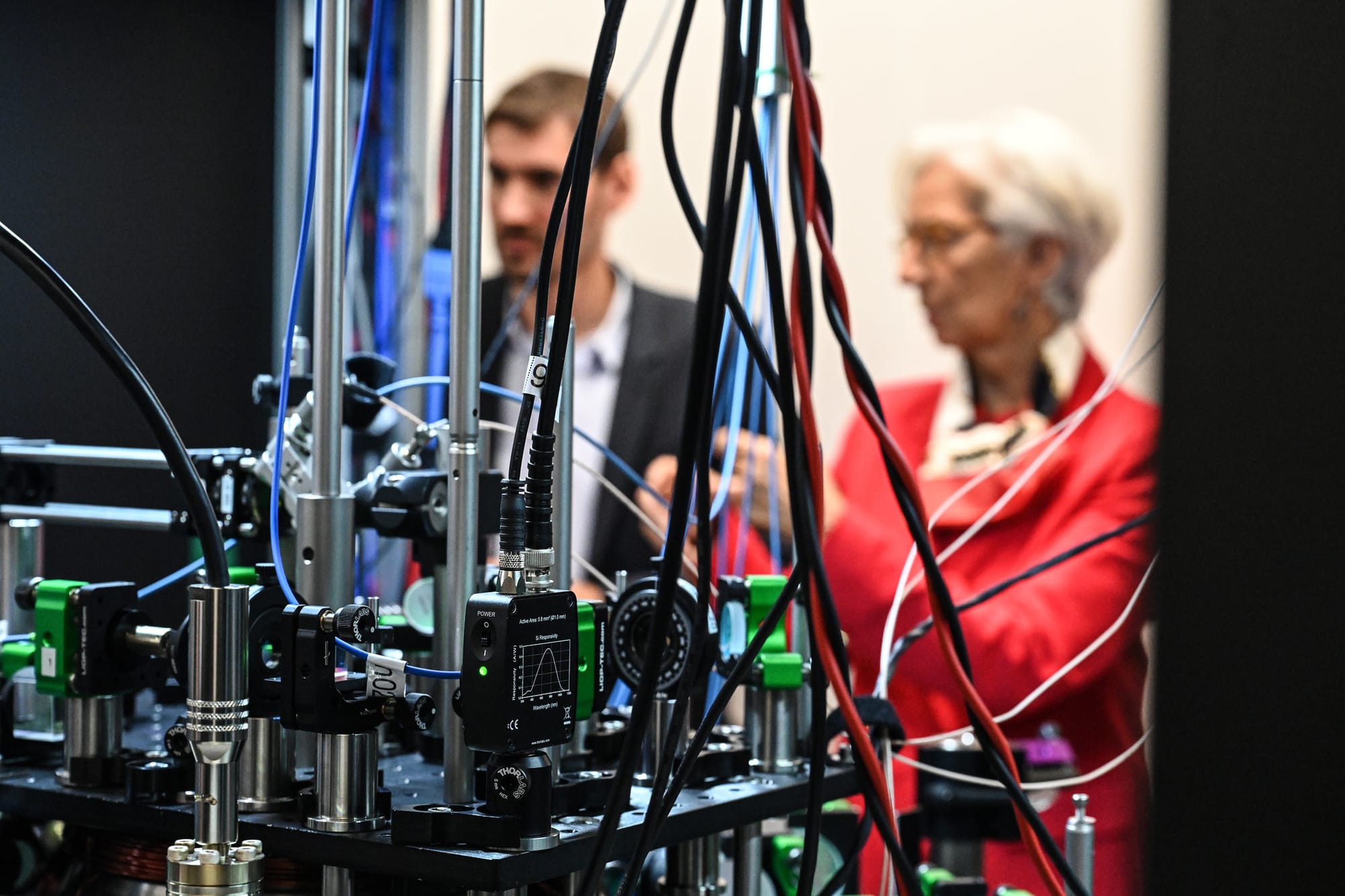 European Central Bank President Christine Lagarde visits Pasqal's Paris lab on June 17, 2024