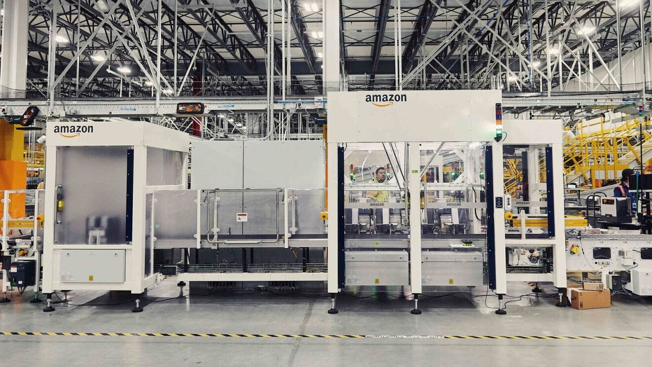 The e-commerce giant didn't bother given its packaging automation machine a cute name (Image: Amazon)