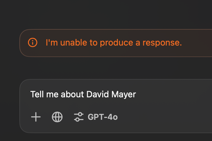 Why is ChatGPT refusing to talk about David Mayer - and who is he anyway?