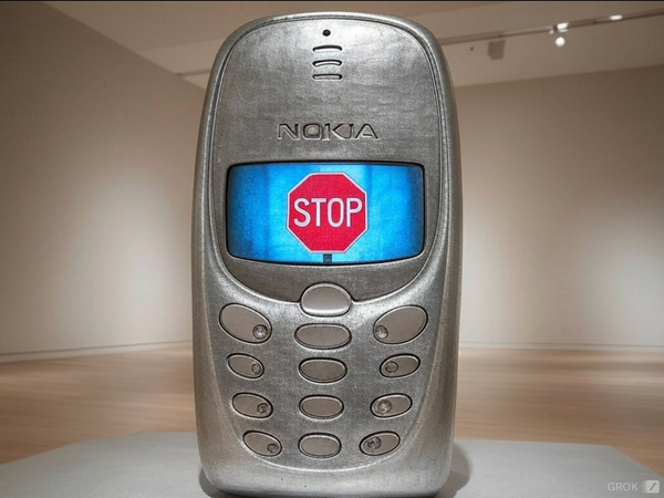 Grok's vision of the famous Nokia 3310 deploying Zero Trust architecture 