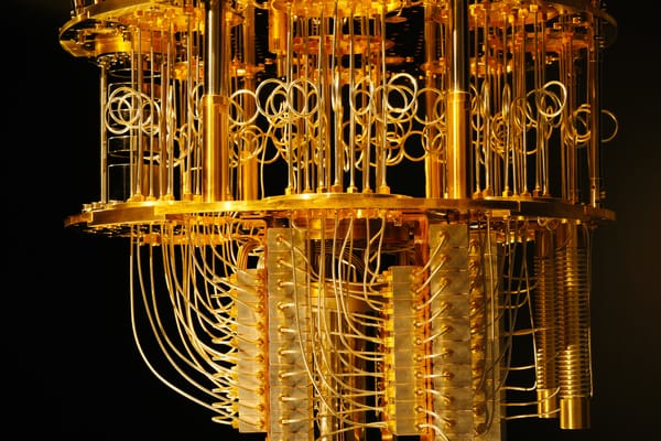 A view of IBM's Quantum Dilution Refrigerator - a famous images from the quantum tech world